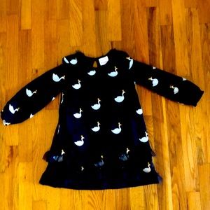 Hanna black swan tulle dress